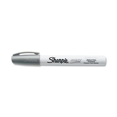 Sanford Sharpie, PERMANENT PAINT MARKER, MEDIUM BULLET TIP, SILVER 35560